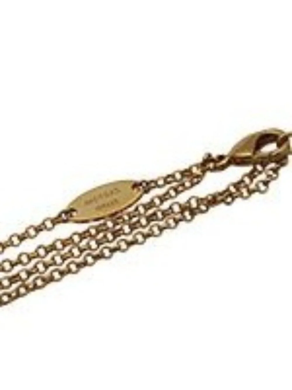 Louis Vuitton Necklace LV Gold Rhinestone Layering Style